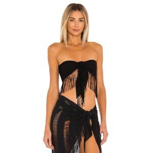 Beach Bunny Haute Summer Top in Black One Size New Womens Tank Cropped